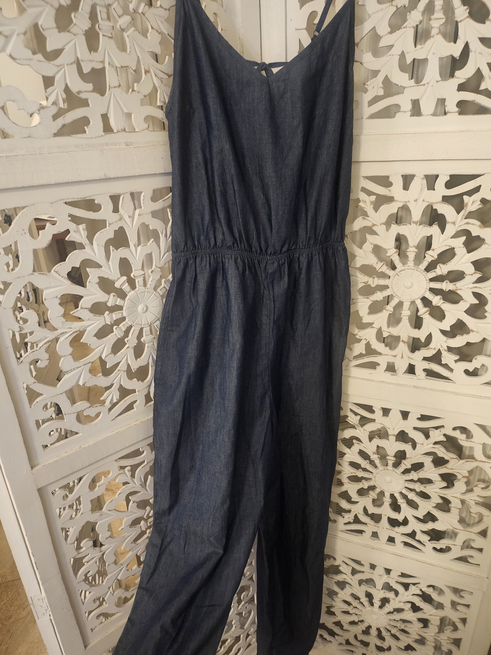Molly Green Chambray Sleeveless Jumpsuit - Indigo